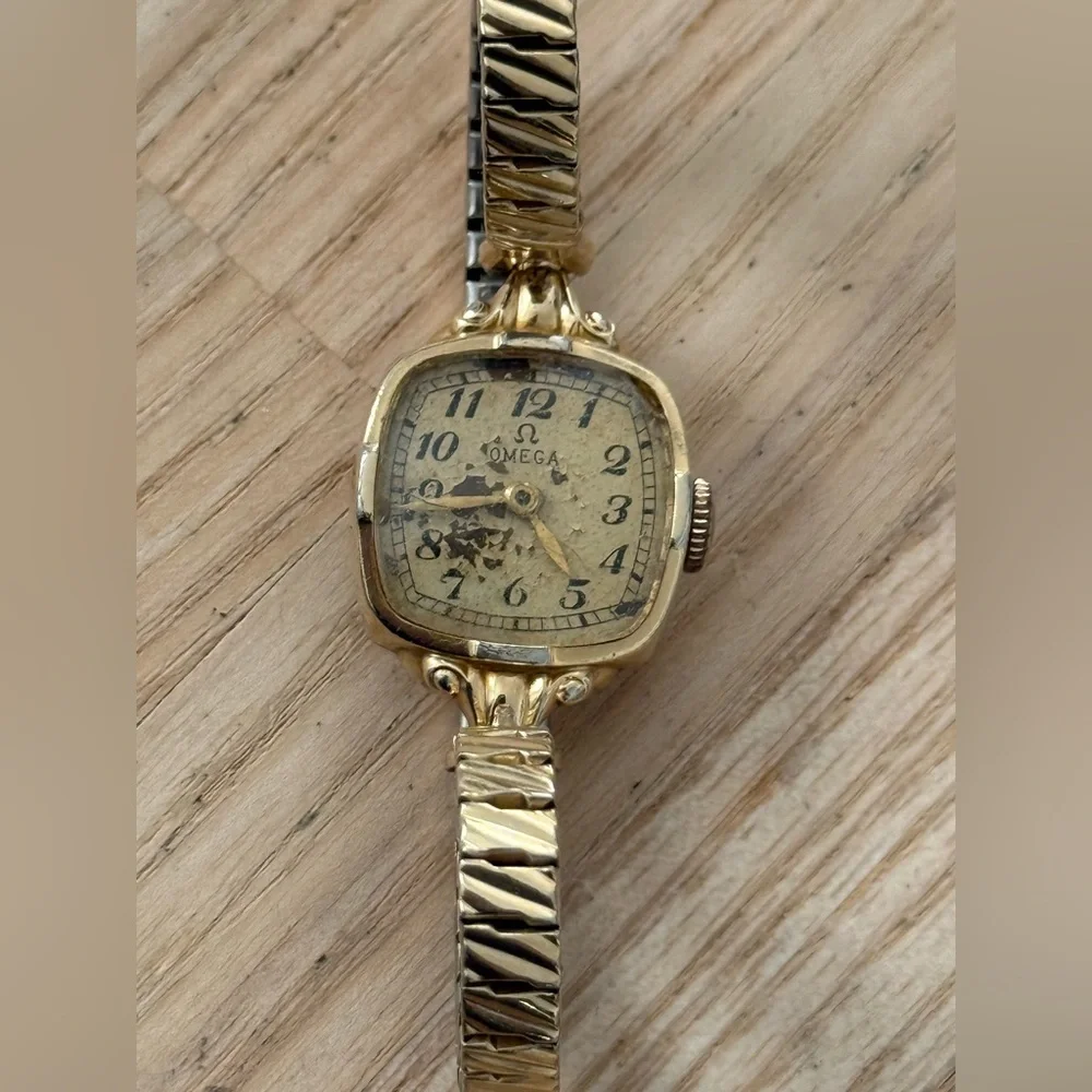 Omega Rare Vintage Mechanical Ladies Watch 14K Gold Filled Wadsworth Case